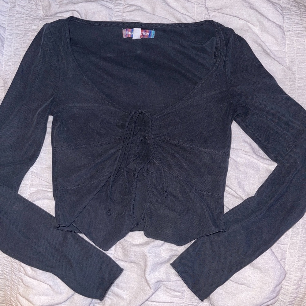 Urban Outfitters Long sleeve tie top